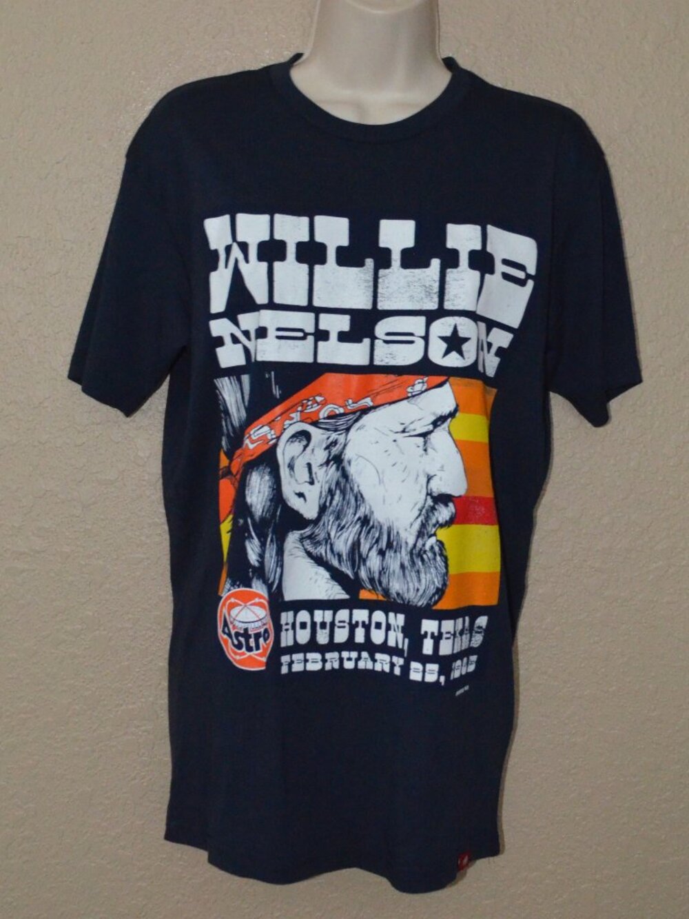 NWT $50 Sz S Houston Astros x Willie Nelson Sportiqe Tri-Blend T-Shirt
